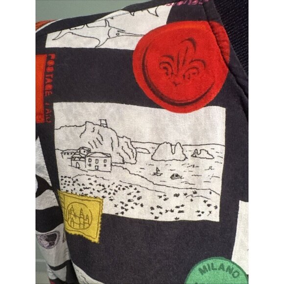 Milano made in ITALY, Women Blouse long sleeve, Size 38, Nautical print - Picture 12 of 13